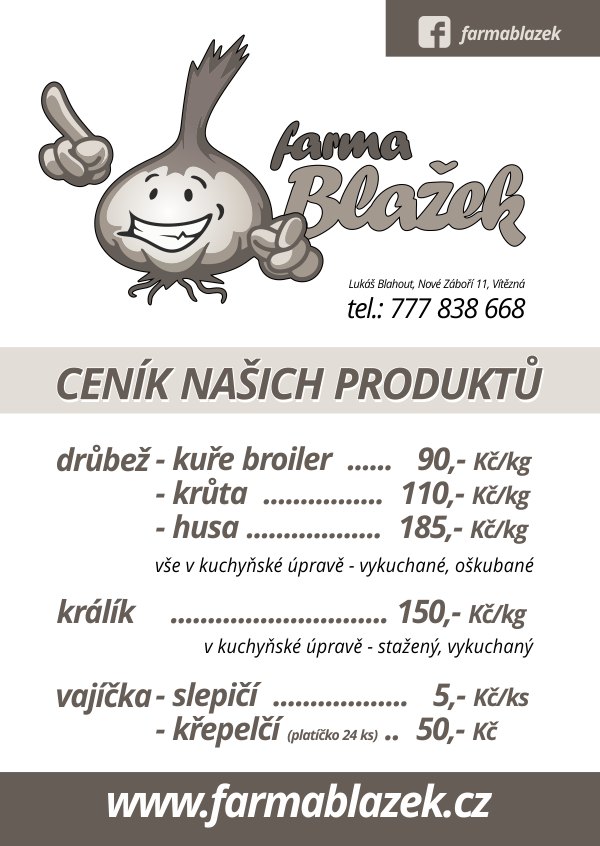 ceník drubez 2018